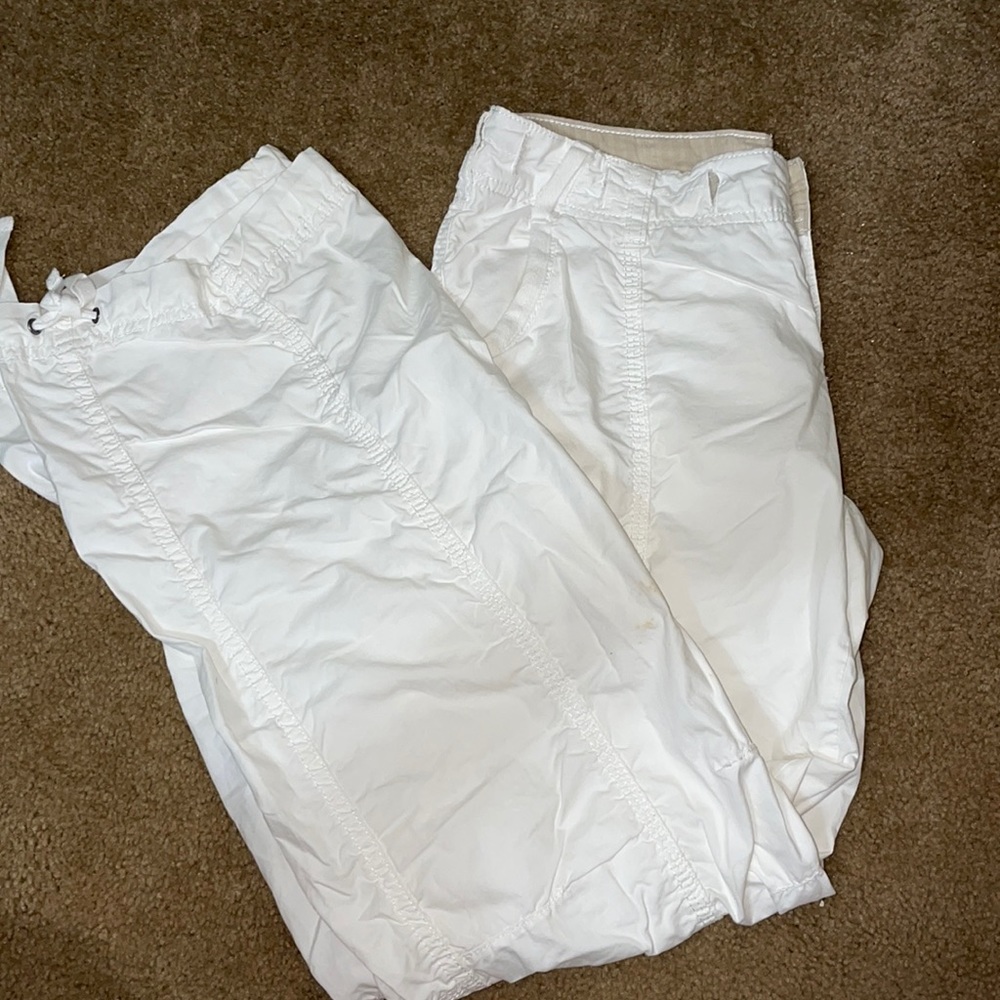 White cargo pants